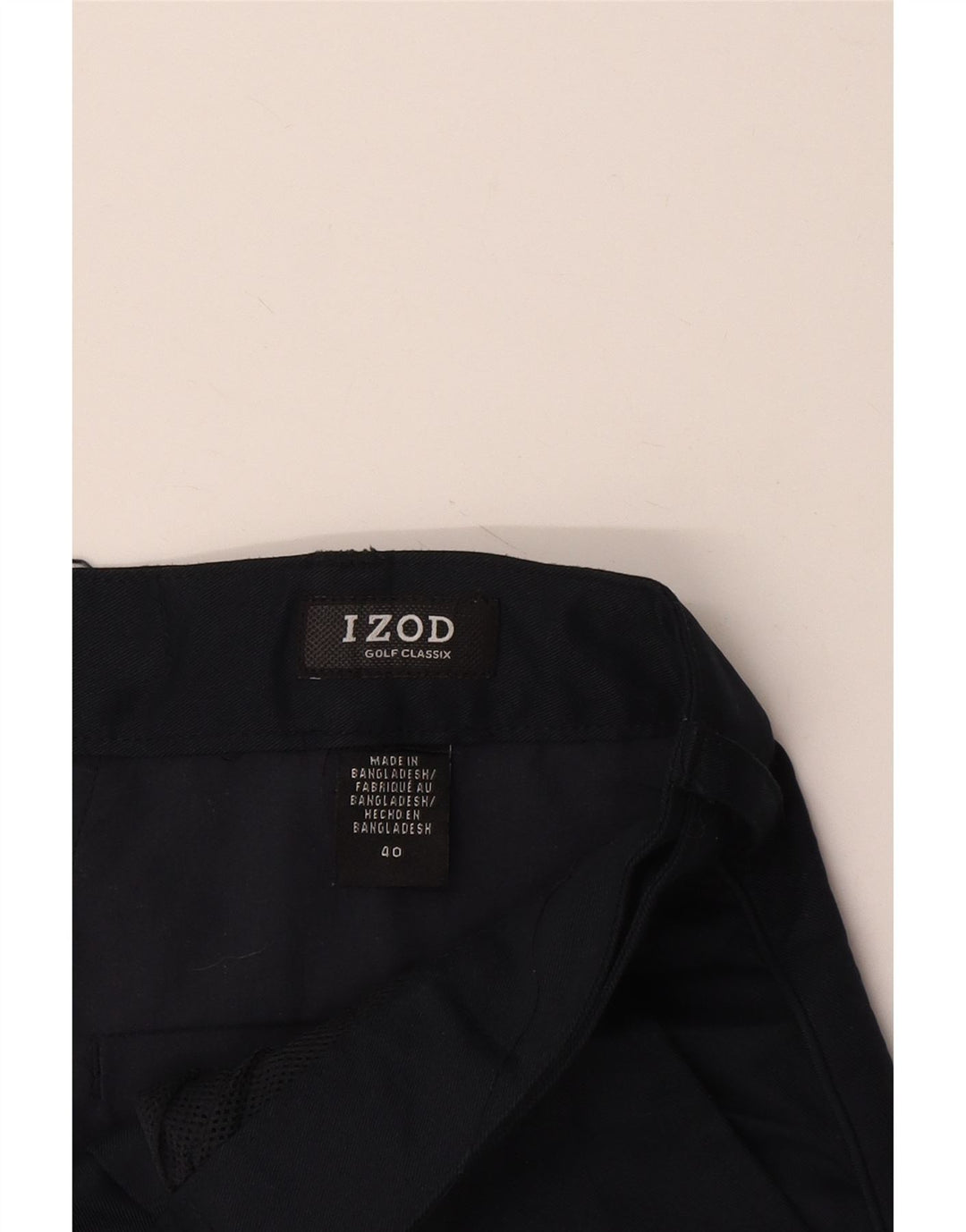 Izod muške kratke chino hlače s štipaljkama W40 XL tamnoplavi poliester