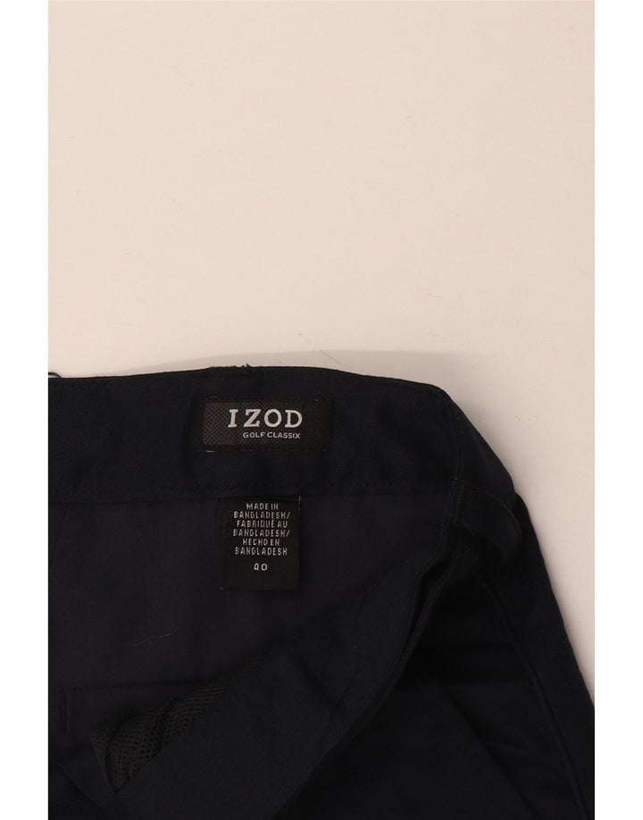 Izod muške kratke chino hlače s štipaljkama W40 XL tamnoplavi poliester