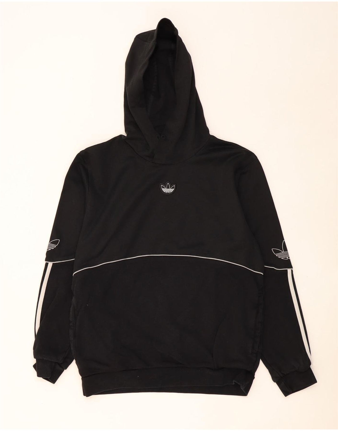 ADIDAS muška majica s kapuljačom srednje veličine, crni pamuk