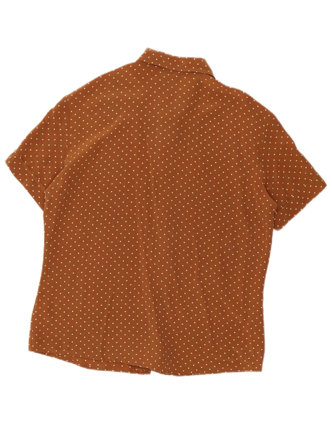 Benetton ženska košulja bluza IT 46 Large Brown Spotted Silk
