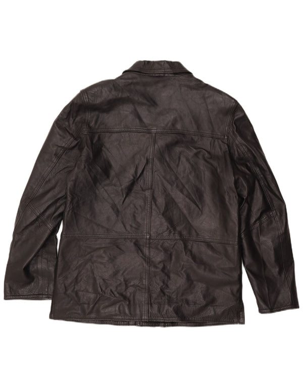 VINTAGE muška kožna jakna UK 42 XL crna koža