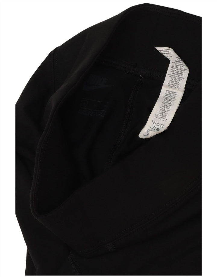 NIKE ženske grafičke tajice UK 10 male crne poliesterske