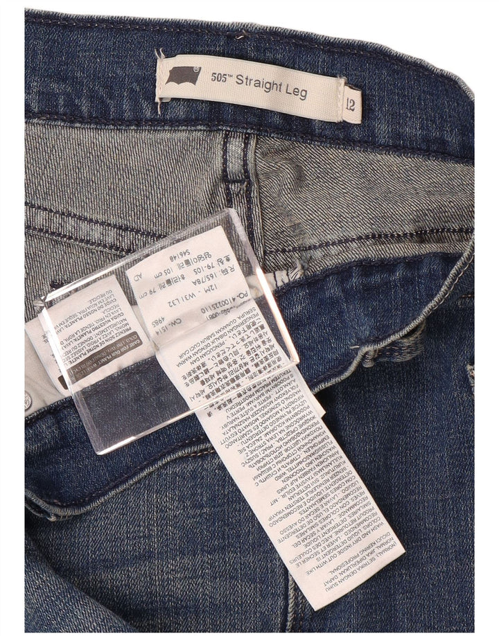 LEVI'S ženske 505 ravne traperice US 12 Large W31 L29 plavi pamuk