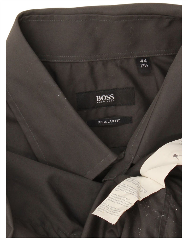 HUGO BOSS Muška košulja standardnog kroja Veličina 44 17 1/2 XL sivi pamuk