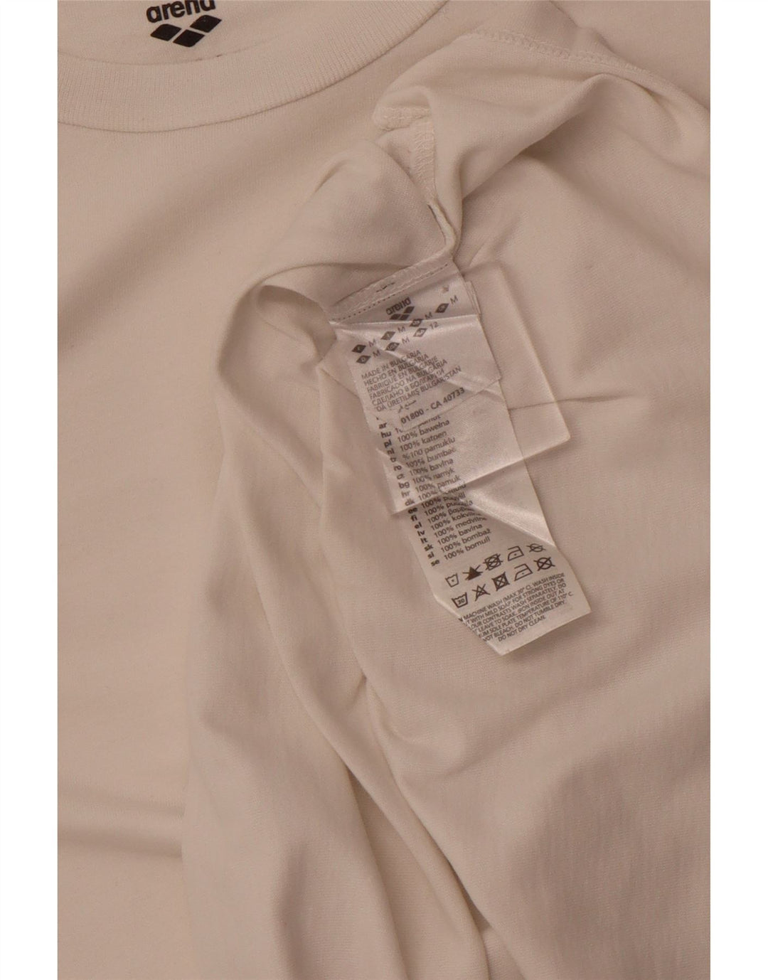 Arena ženska majica kratkih rukava UK 12 Srednje bijeli pamuk