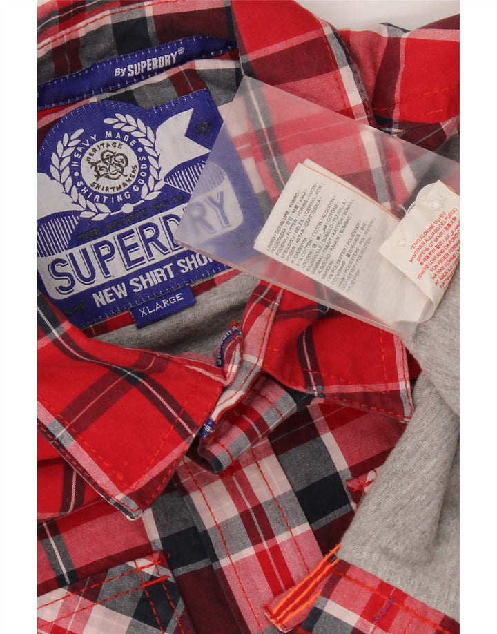 Superdry muška košulja XL crveno karirani pamuk