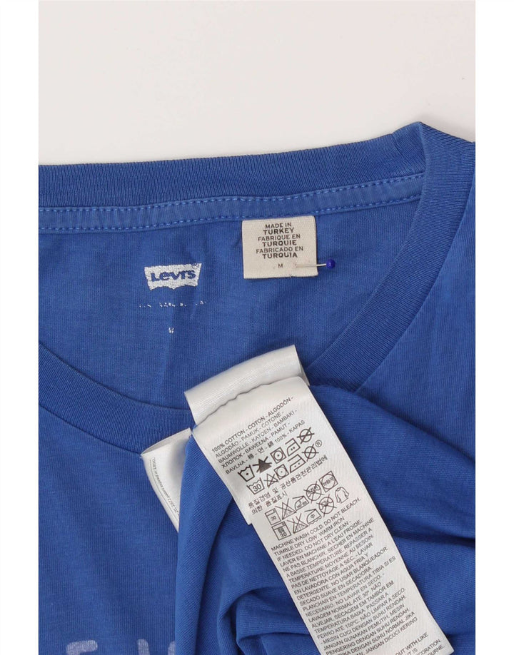 Levi's muška majica kratkih rukava s grafičkim motivima srednje plavi pamuk