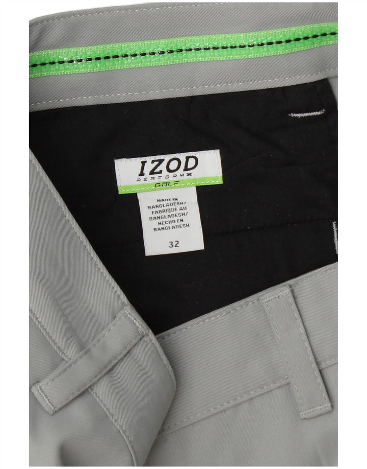 IZOD Muške chino kratke hlače W32 srednje sivi poliester