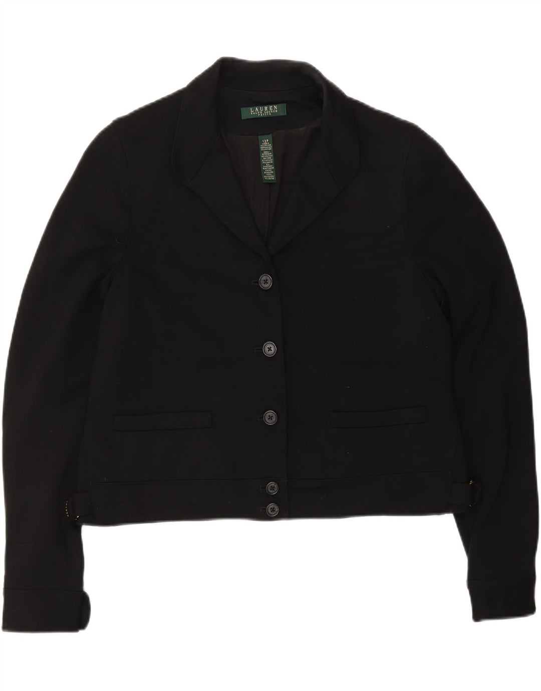 RALPH LAUREN Ženska sitna jakna sako s 5 gumba US 12 Velika crna