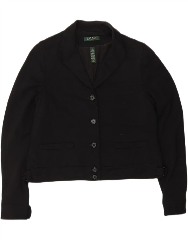 RALPH LAUREN Ženska sitna jakna sako s 5 gumba US 12 Velika crna