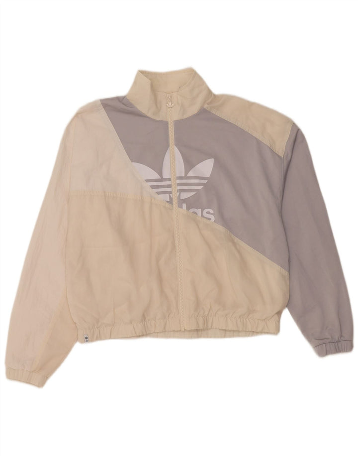 Adidas ženska gornja jakna trenirke s grafičkim motivima UK 14 Large Off White Polyamide