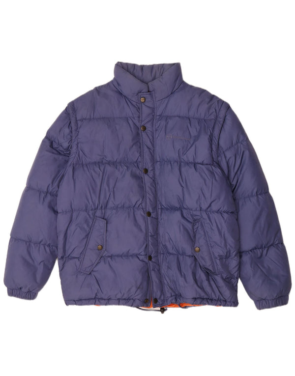 Sergio Tacchini muška podstavljena jakna s kapuljačom UK 40 Large Blue Polyamide