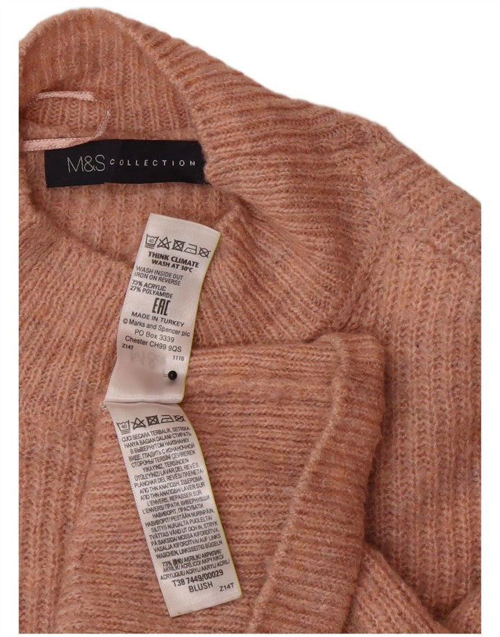 Marks & Spencer ženski kratki džemper s kornjačastim ovratnikom UK 12 srednje ružičasta