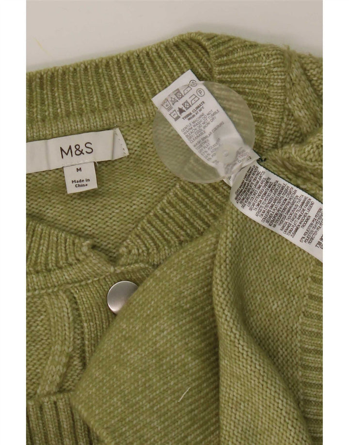 Marks & Spencer ženski kardigan pulover UK 14 Srednje zeleni poliester