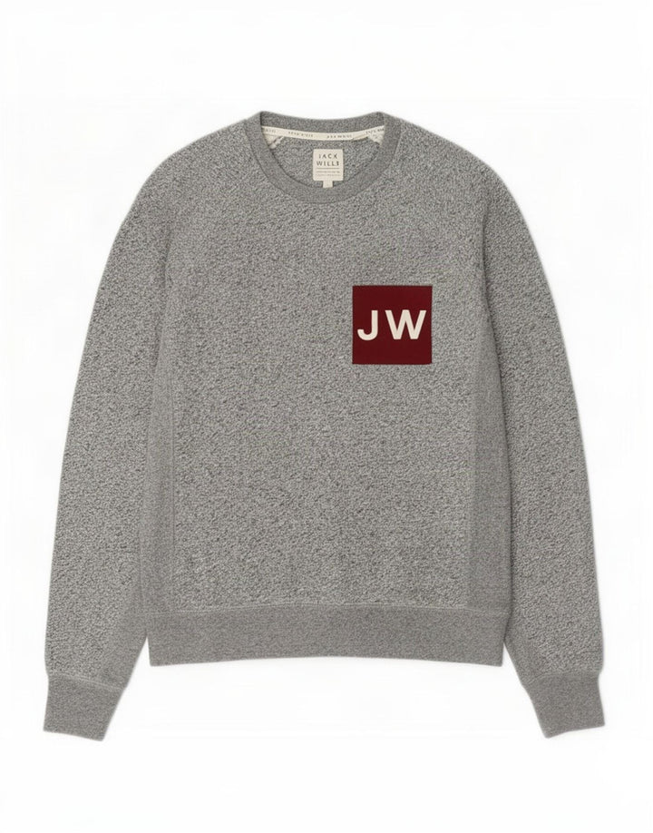 Jack Wills Muški džemper s trenirkom s grafičkim motivima Mali sivi flekasti pamuk