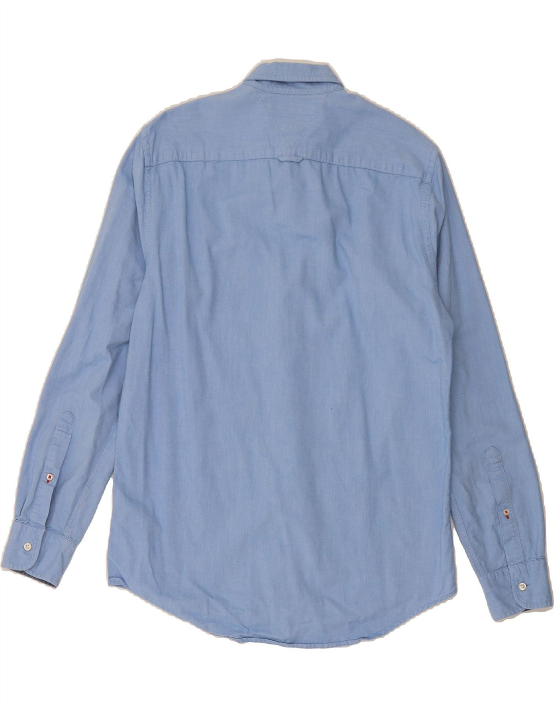 TOMMY HILFIGER Mens Regular Fit Shirt Medium Blue Cotton Vintage Tommy Hilfiger and Second-Hand Tommy Hilfiger from Messina Hembry 