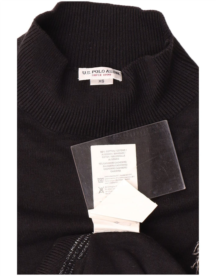 US POLO ASSN. Ženski džemper s kornjačičastim ovratnikom UK 6 XS crni pamuk