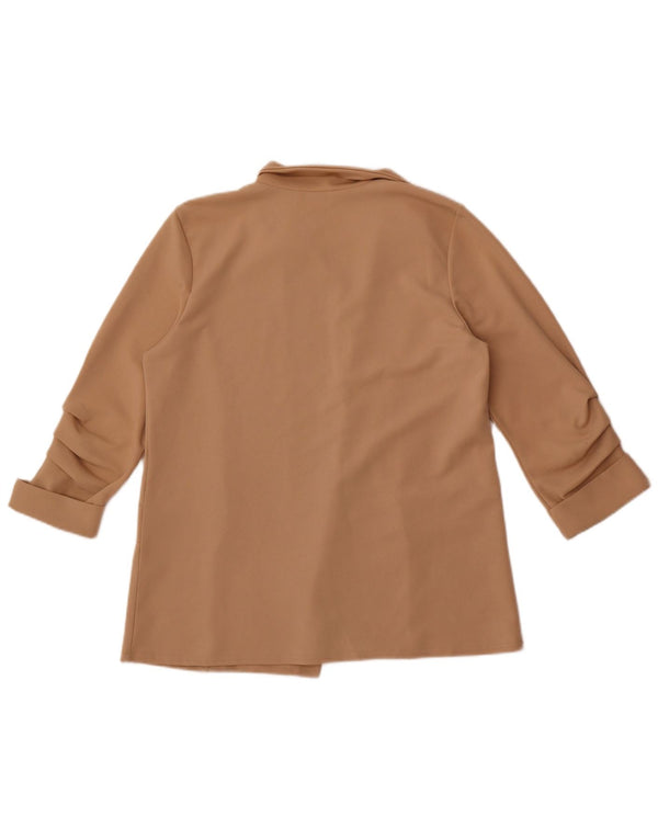 Quiz Ženska jakna s otvorenim sakoom s 3/4 rukava UK 12 srednje bež poliester