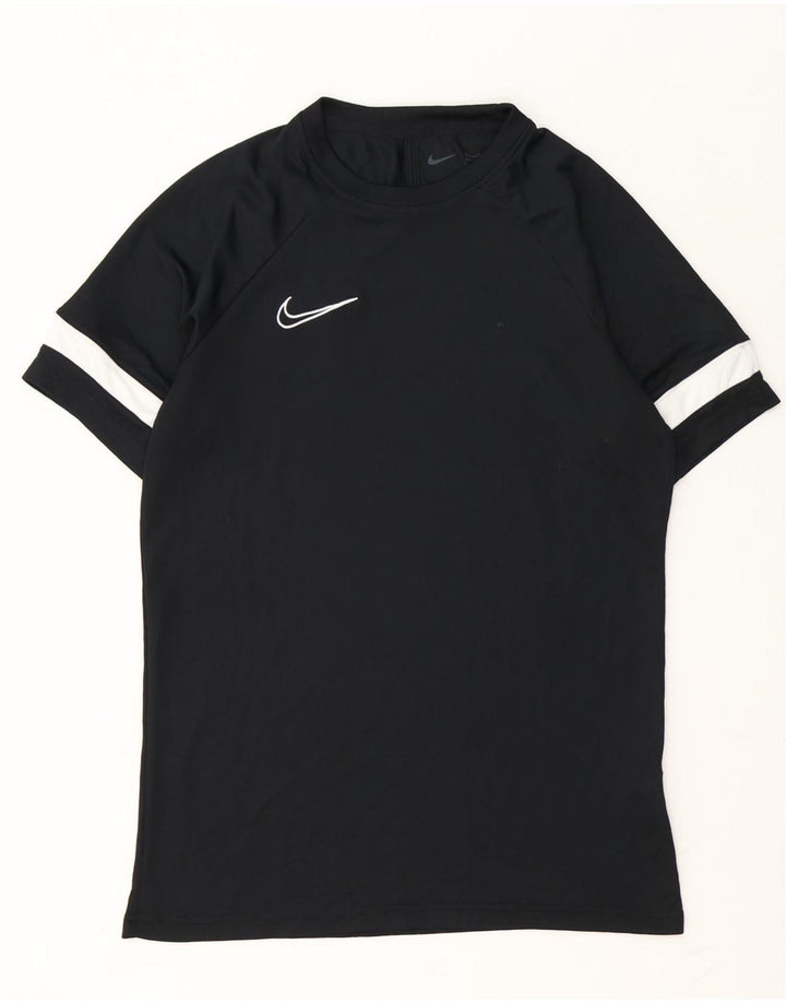 Nike Dri Fit T-Shirt Top srednji crni poliester u boji
