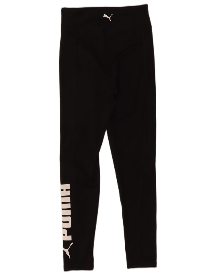 PUMA Girls Graphic Leggings 11-12 Years  Black Polyester