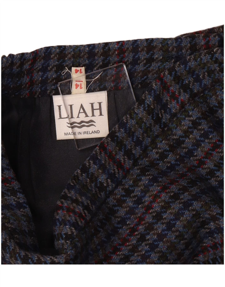 Vintage ženska pencil suknja UK 14 srednje veličine W28 plava hrskava zuba