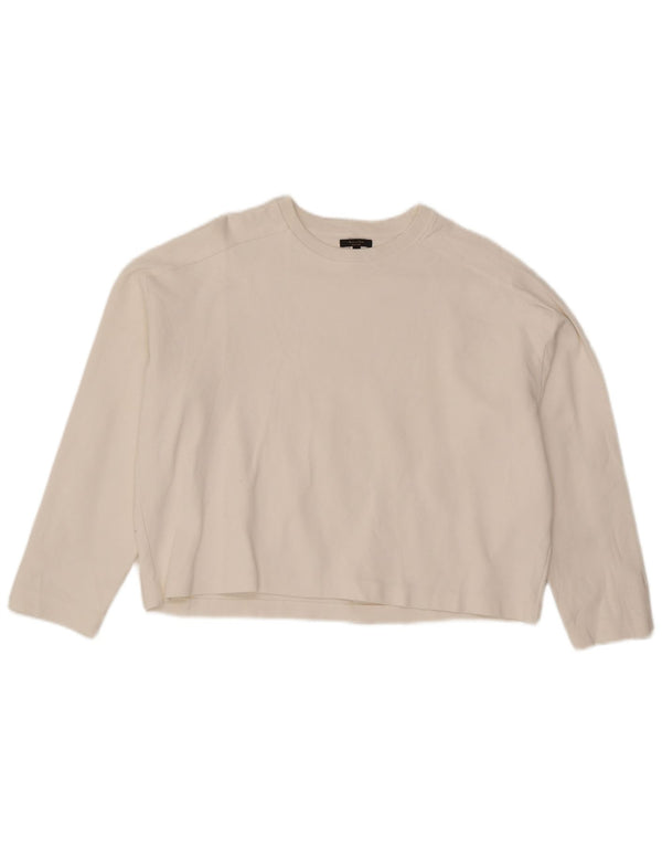 Ženska majica dugih rukava Massimo Dutti UK 14 Srednje bijeli pamuk