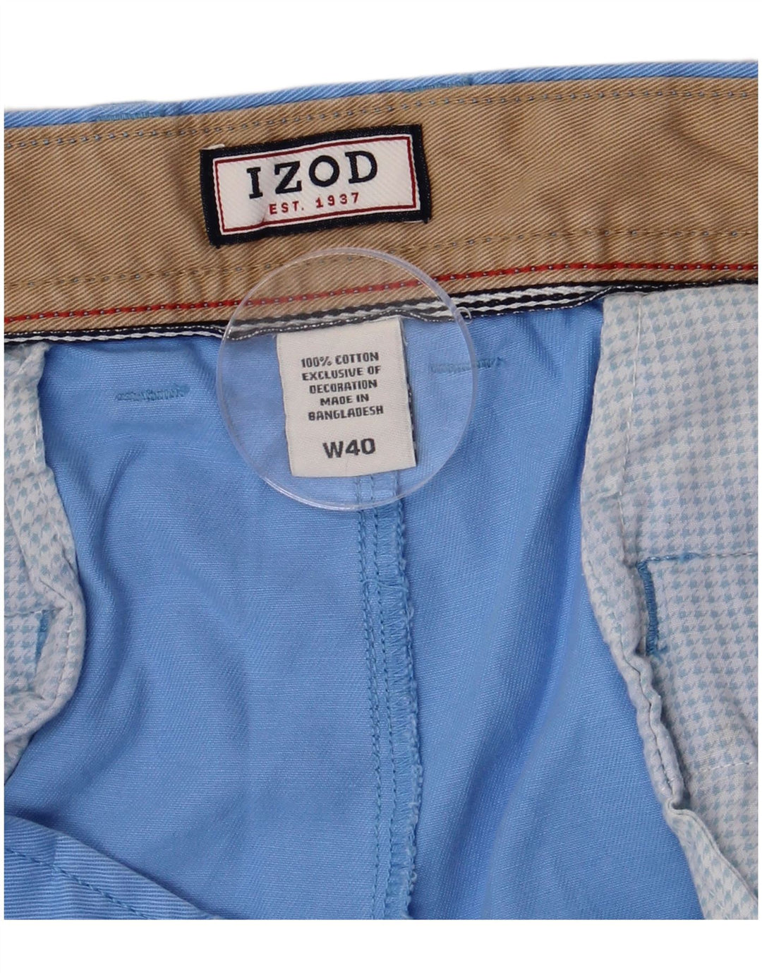 Izod muške chino kratke hlače W40 XL plavi pamuk