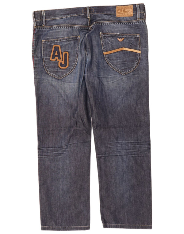 ARMANI Muške ravne traperice W36 L28 plavi pamuk