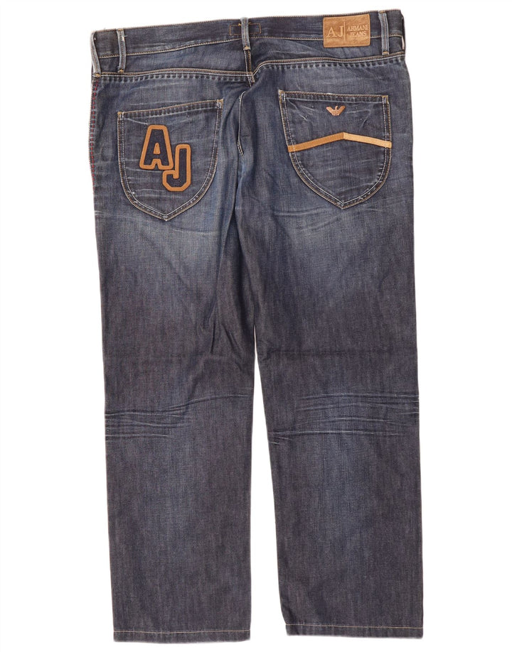 ARMANI Muške ravne traperice W36 L28 plavi pamuk