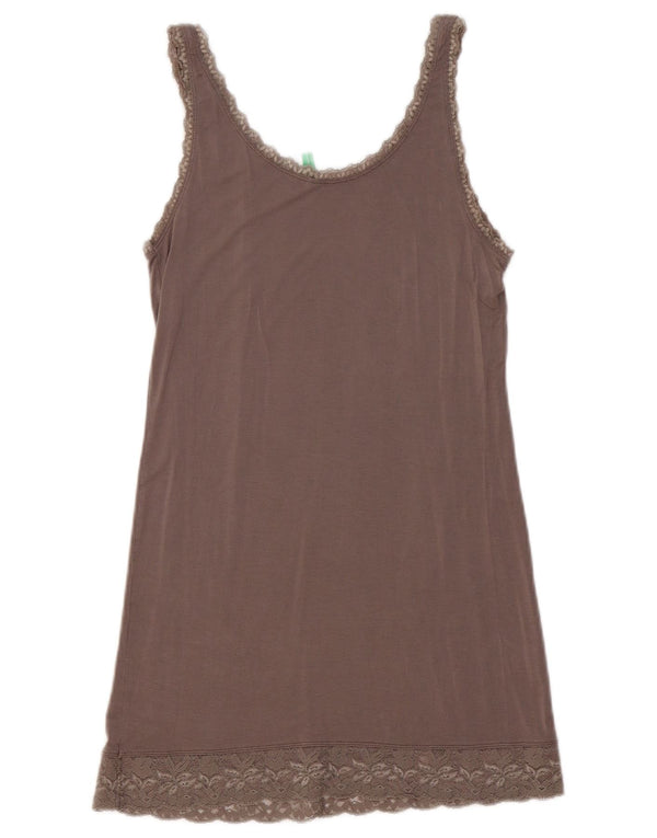 Benetton ženska mini slip haljina UK 6 XS siva viskoza