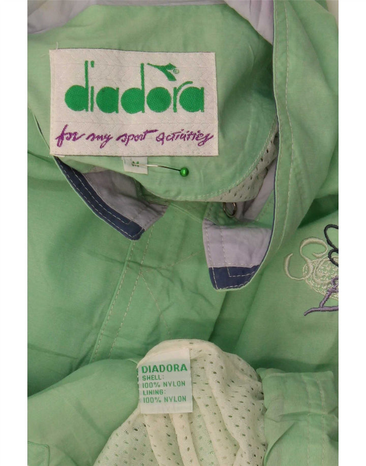 Diadora ženska velika kišna jakna UK 14 Srednje zeleni najlon