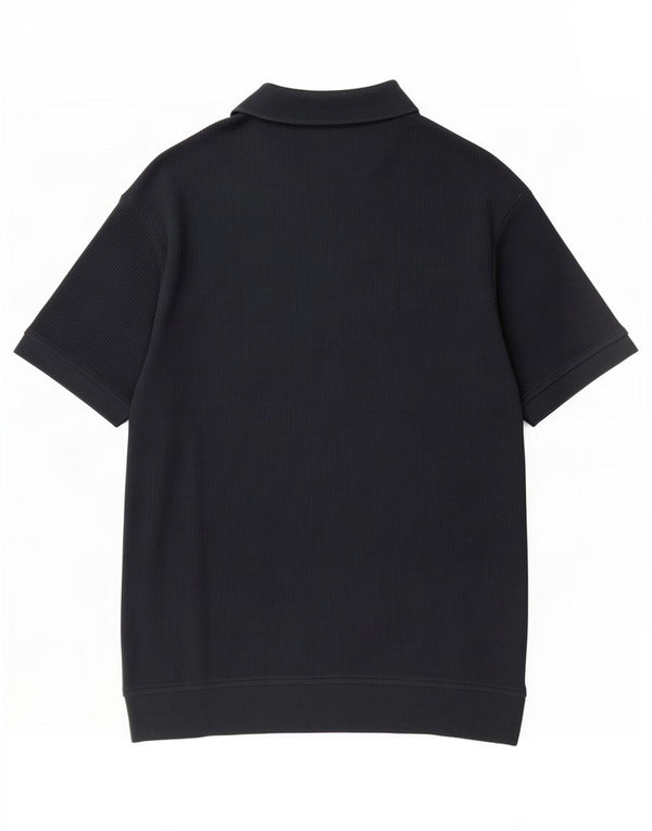 Zara Mens Polo Shirt XL Black Cotton