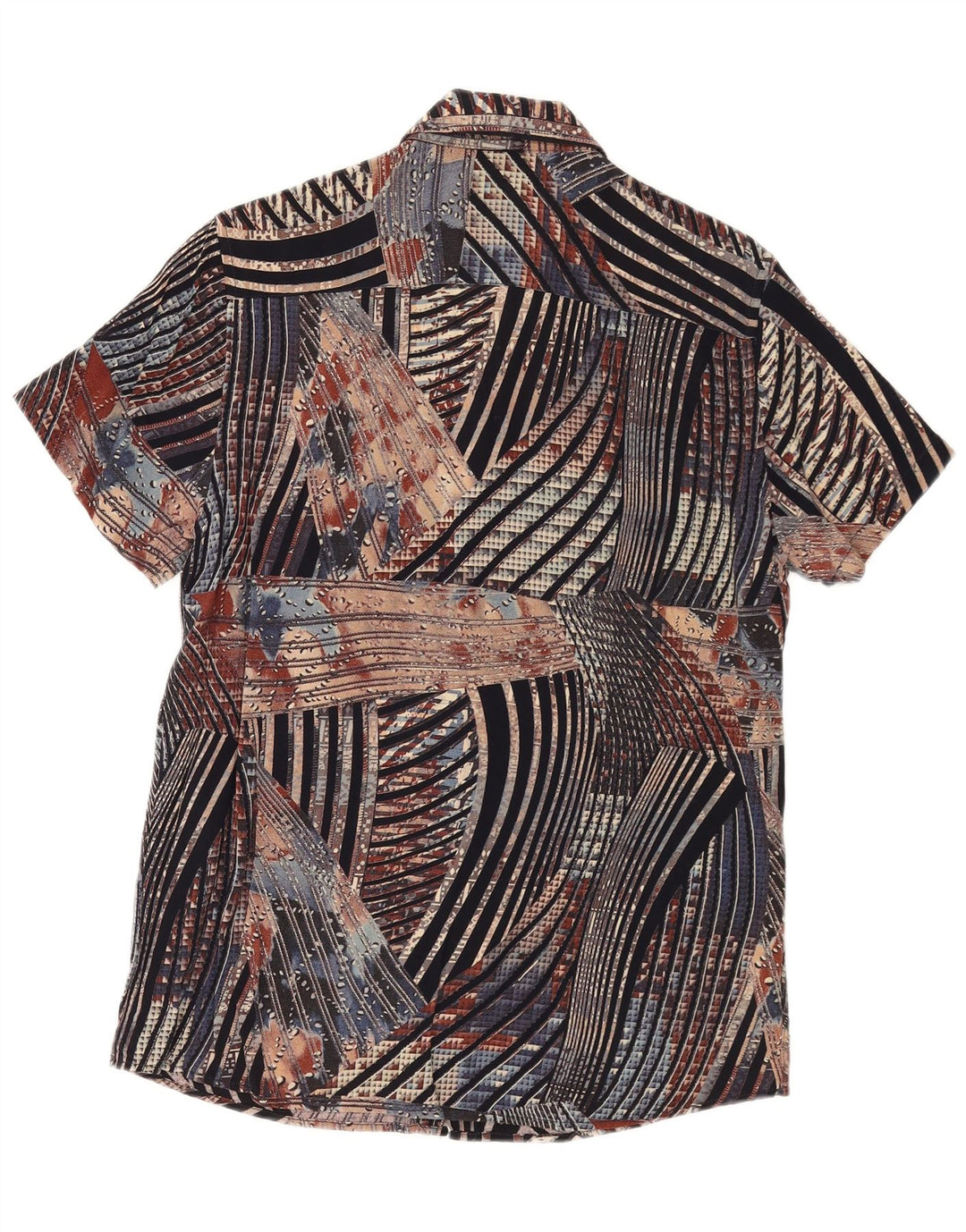 VINTAGE muška košulja kratkih rukava na male raznobojne pruge