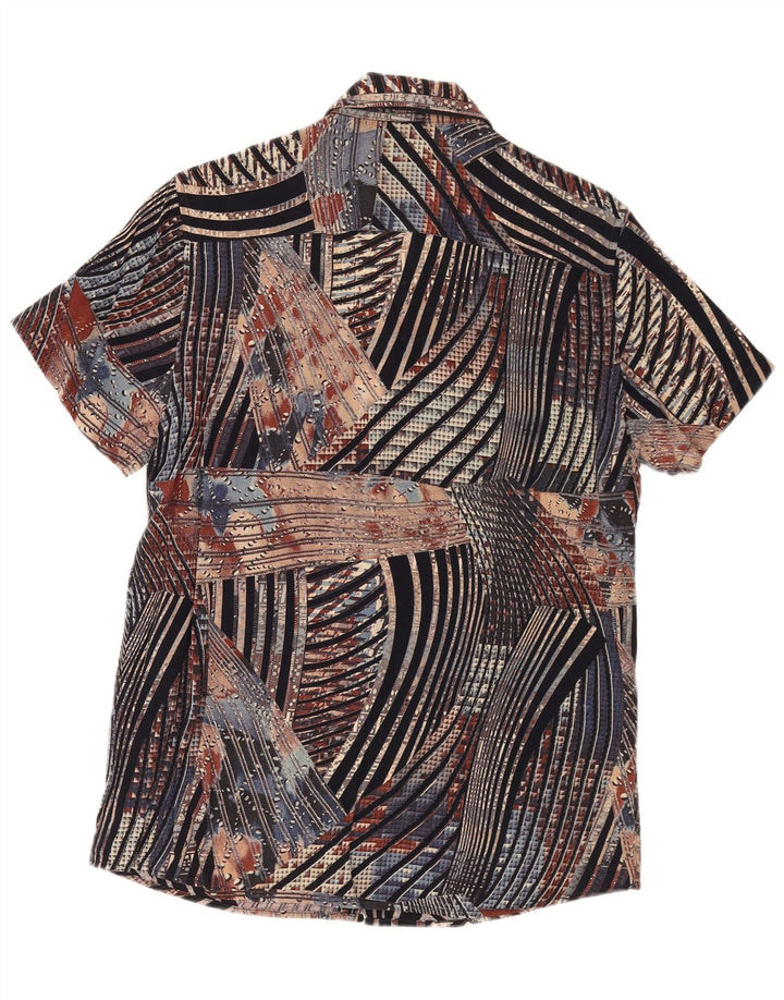 VINTAGE muška košulja kratkih rukava na male raznobojne pruge