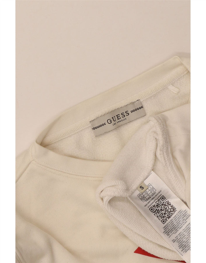 Guess Ženska kratkotrajna majica s grafičkim motivima UK 10 Small Off White Polyamide