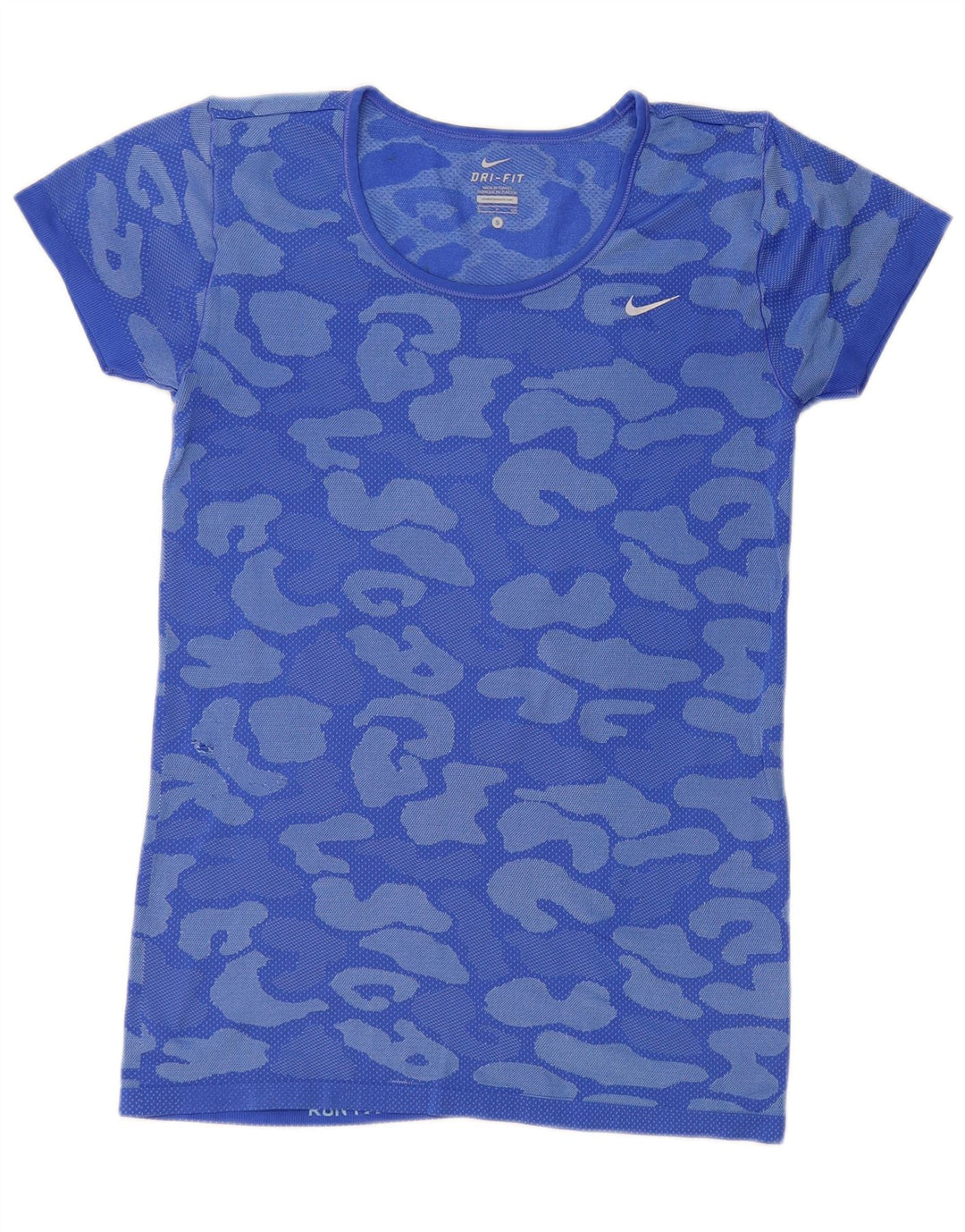 NIKE ženska majica kratkih rukava Dri Fit UK 10 Small Blue Camouflage