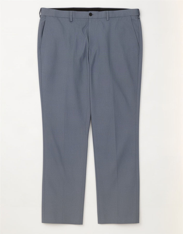 Marks & Spencer muške chino hlače standardnog kroja W40 L31 plavi poliester