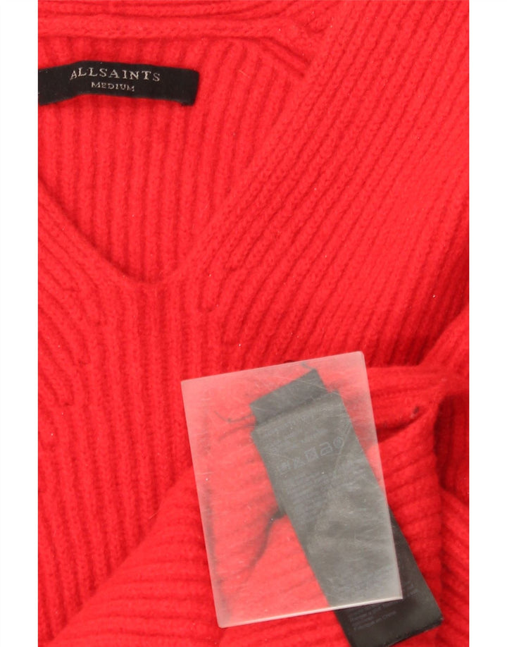 Svi sveti ženski veliki džemper s V-izrezom UK 14 srednje crvene vune