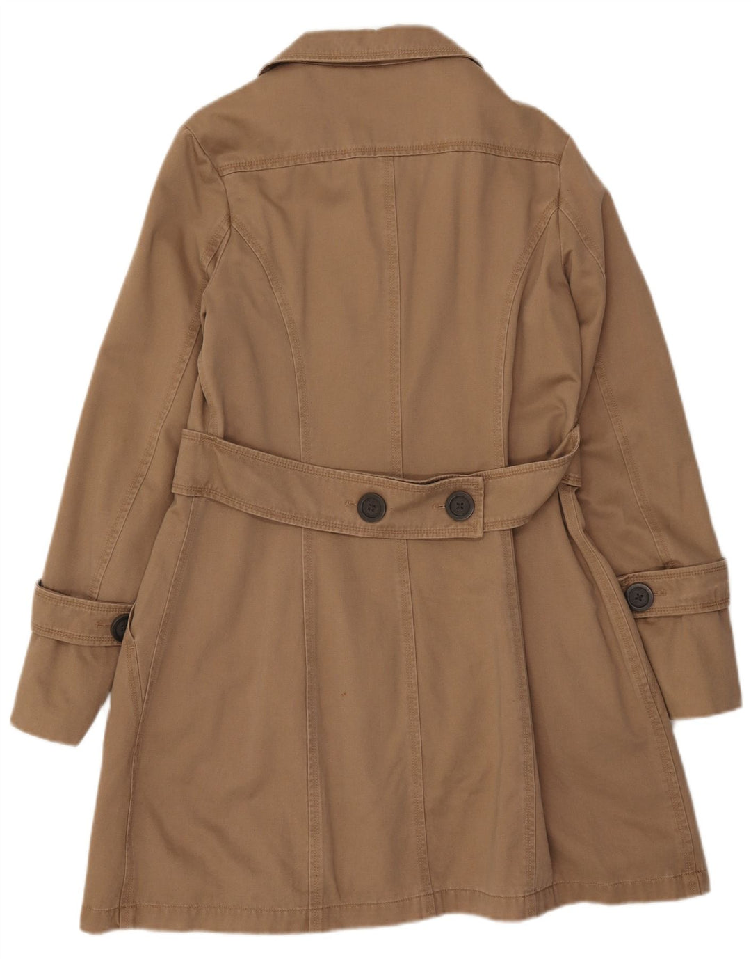 WHITE STUFF Womens Trench Coat UK 12 Medium Brown Cotton