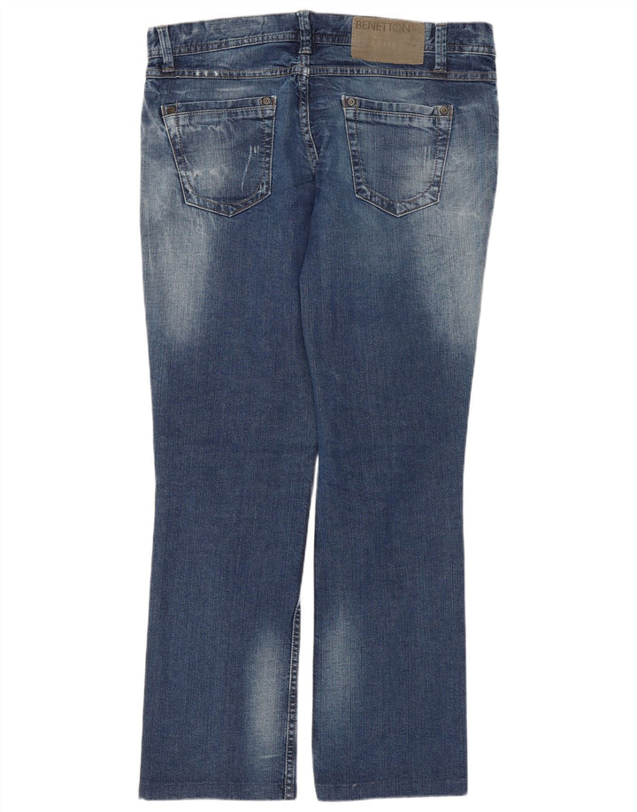 Benetton ženske obične ravne traperice W31 L28, plavi pamuk