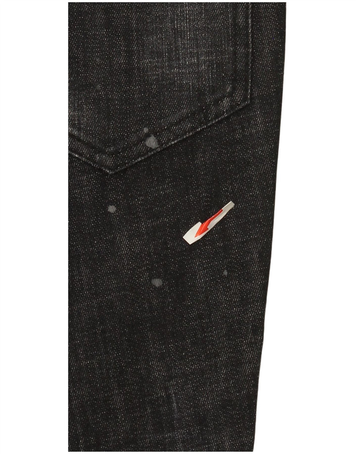 Dsquared2 ženske ravne traperice IT 44 srednje W30 L26 crni pamuk