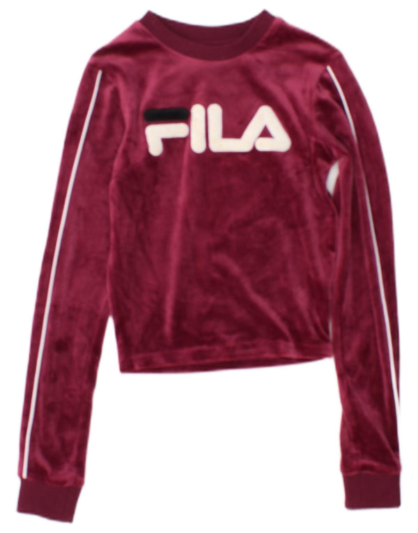Fila Ženska puna trenirka od velura UK 4 XS Bordo poliester