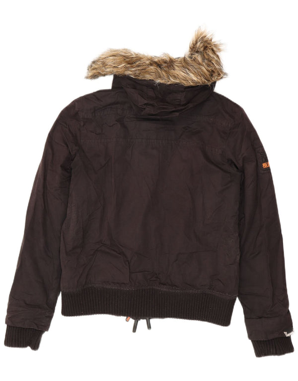 Superdry ženska bomber jakna s kapuljačom Windbomber UK 16 velika crna