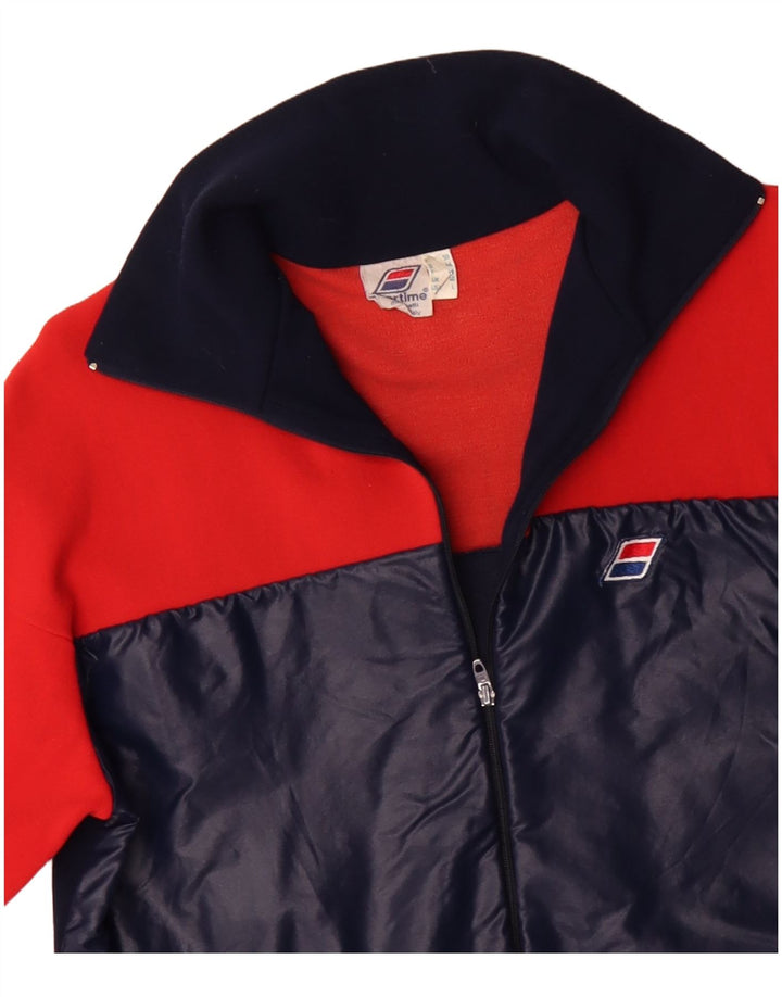 VINTAGE muška gornja jakna trenirke UK 40 srednje crvene poliamidne boje