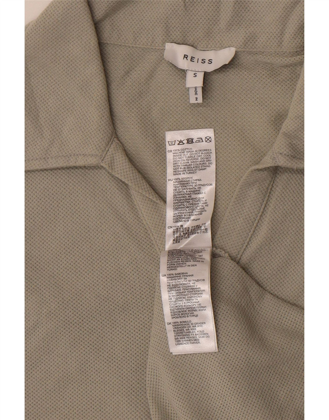 Reiss muška polo majica mala siva pamuk