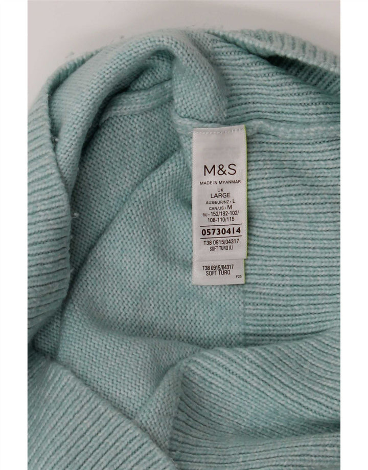 Marks & Spencer ženski džemper s kornjačičastim ovratnikom UK 16 veliki tirkizni