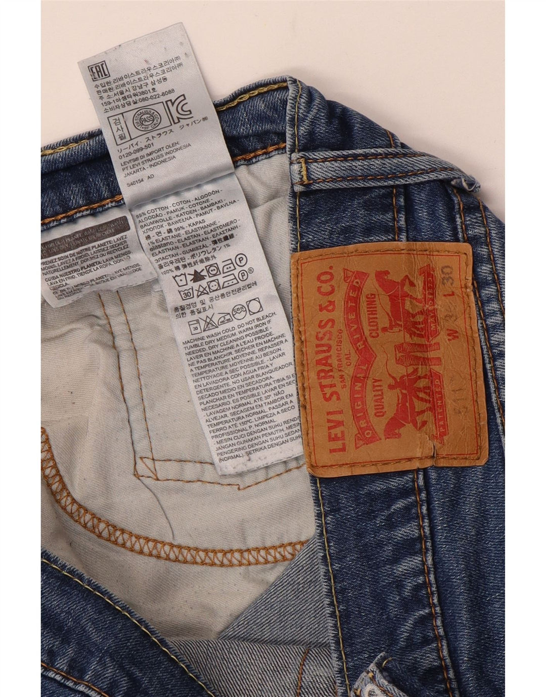 Levi's muške 511 uske traperice W36 L30 plavi pamuk