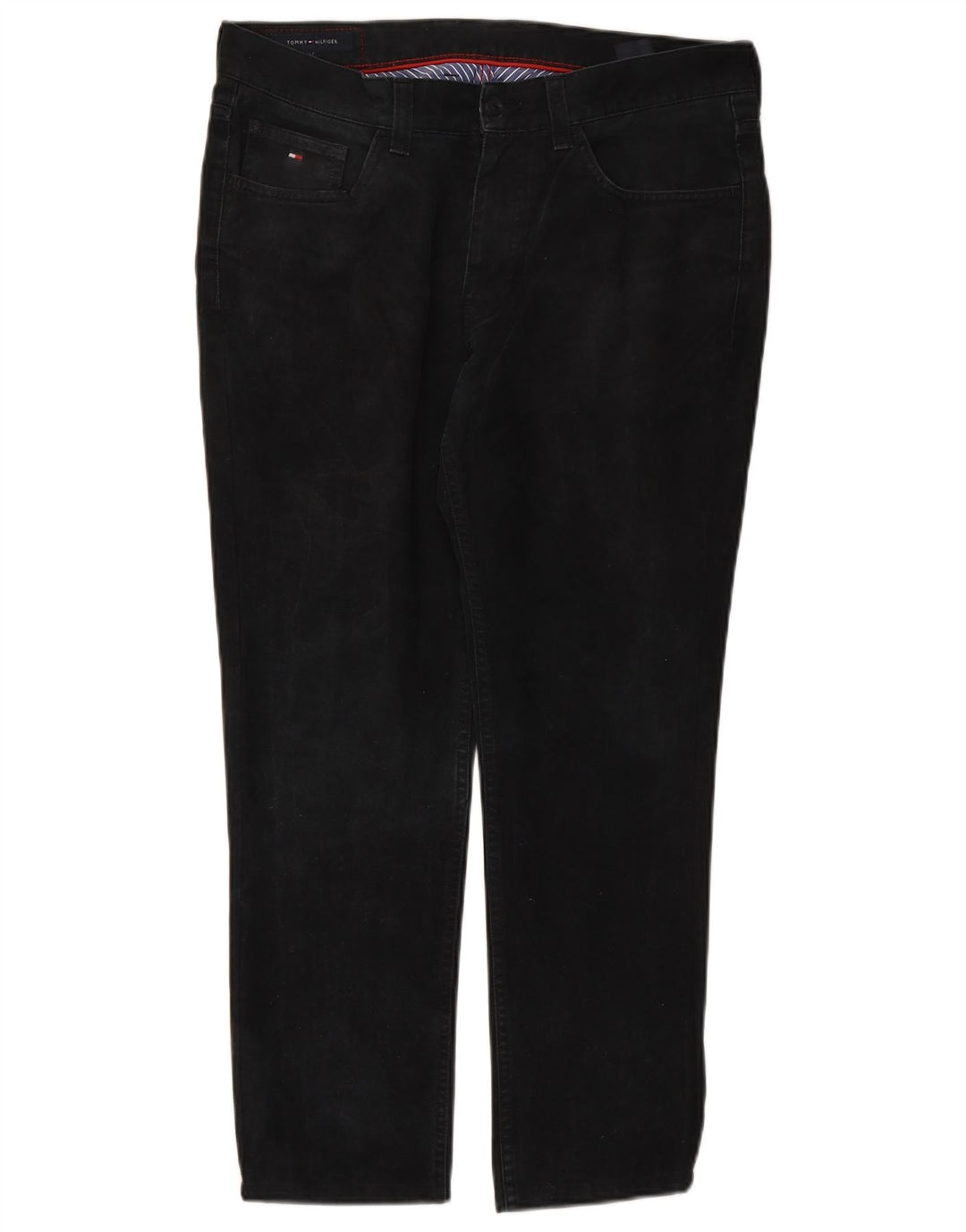 TOMMY HILFIGER Muške ravne traperice W34 L27 crni pamuk