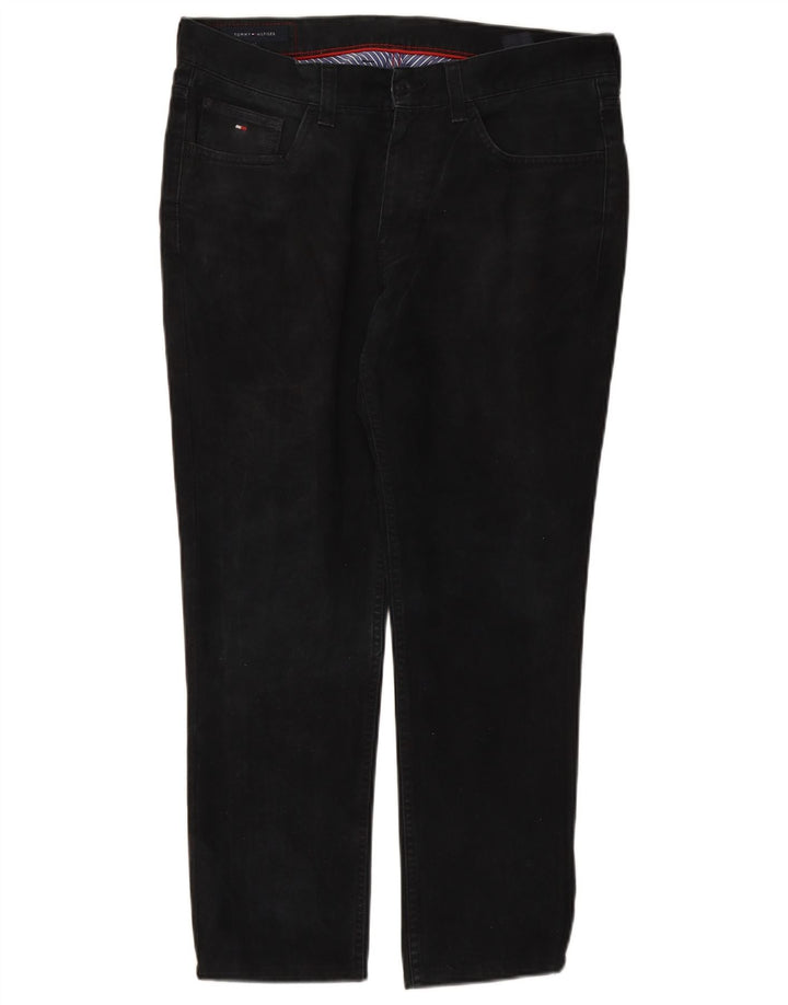 TOMMY HILFIGER Muške ravne traperice W34 L27 crni pamuk