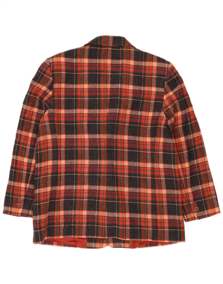 VINTAGE ženski sako s 2 gumba IT 47, veliki šareni karo